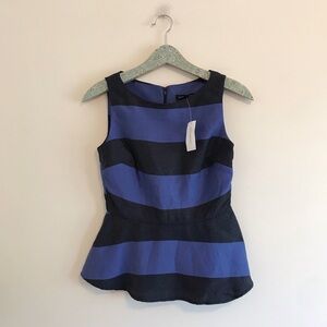 Banana Republic | NWT Shimmer Stripe Peplum Tank